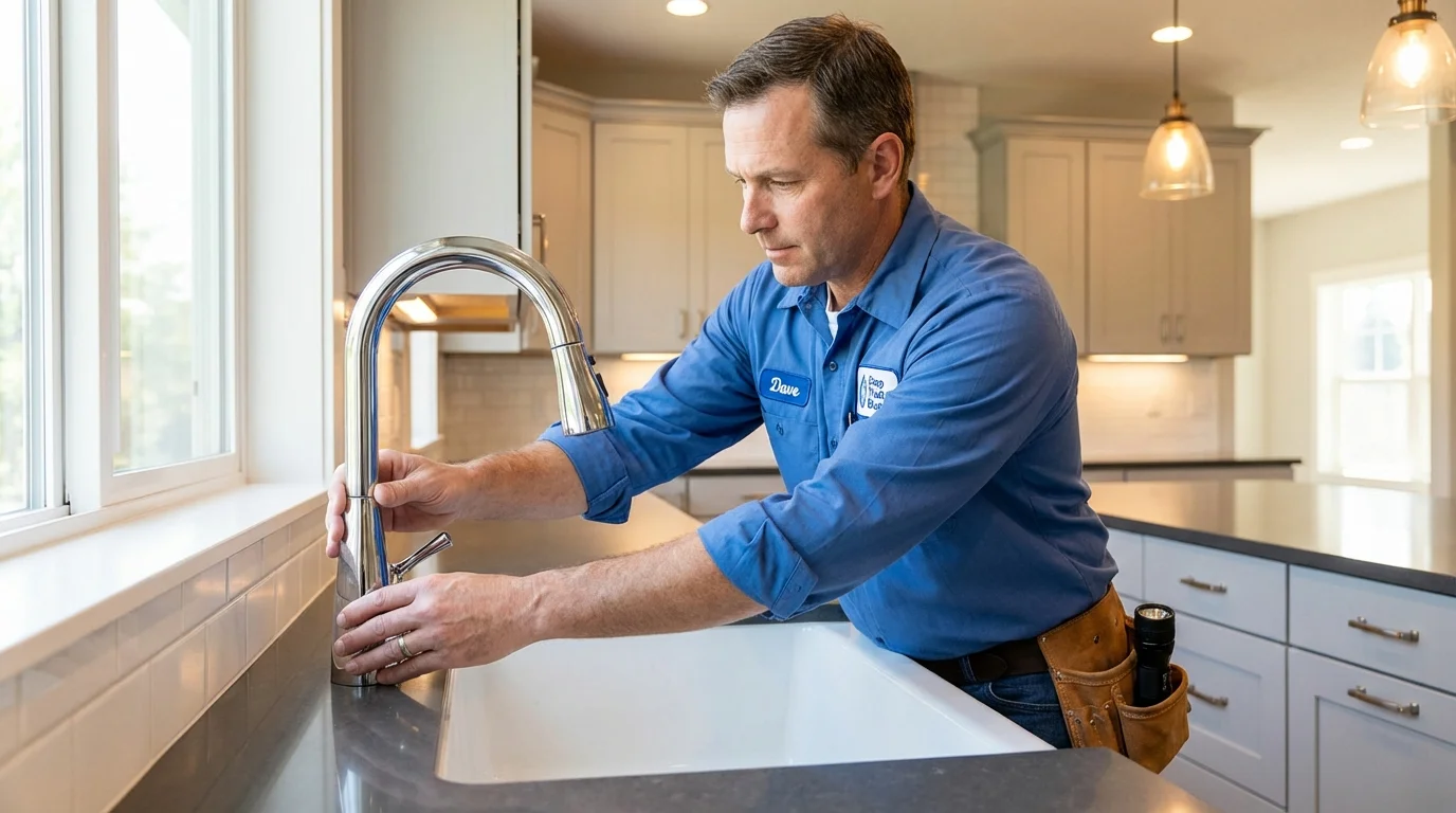 Kitchen faucet installation by Johns Plumbing LLC in Manning